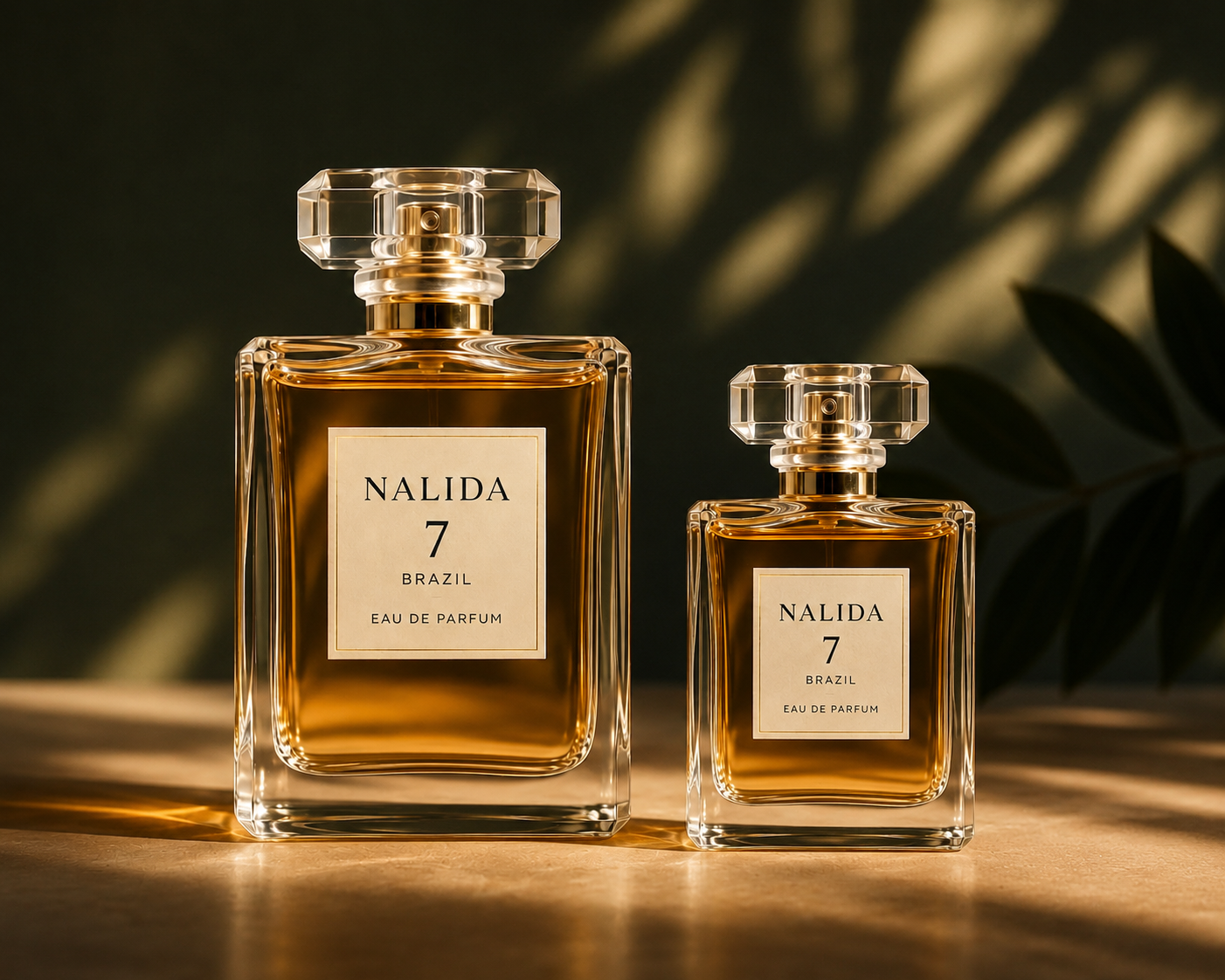 Kit oficial Nalida 7 Brazil: frascos de 100 ml e 25 ml